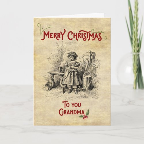 Merry Christmas Grandma Holiday Card