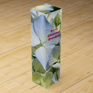 Merry Christmas Grandma Wine Gift Boxes Hydrangeas