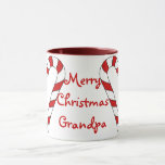 Merry Christmas Grandpa Candy Cane Mug by Janz