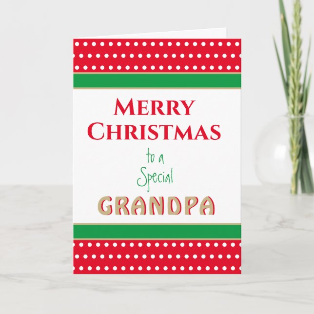 Merry Christmas Grandpa card (Front)