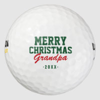 Merry Christmas Grandpa Golf Balls