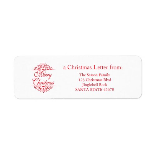 Merry Christmas graphic Label