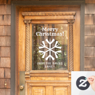 Merry Christmas Graphic Window Cling