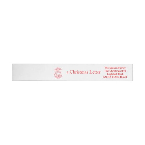 Merry Christmas graphic Wrap Around Address Label