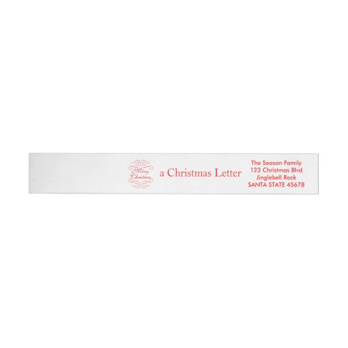 Merry Christmas graphic Wrap Around Address Label