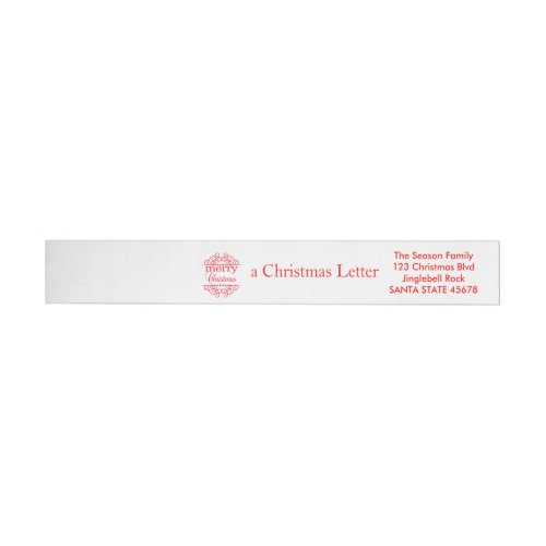 Merry Christmas graphic Wrap Around Address Label