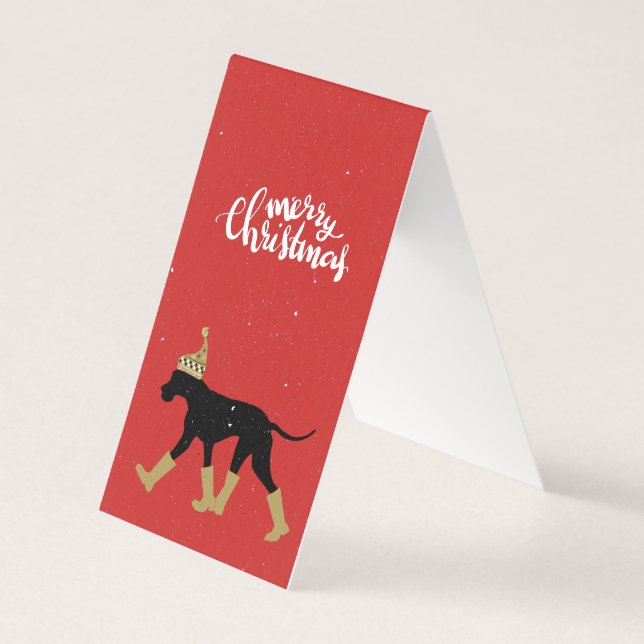 Merry Christmas Great Dane Card (Front)