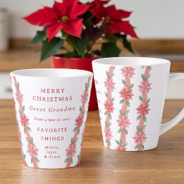 Merry Christmas Great Grandma Favorite Things Latte Mug