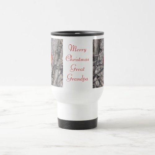 Merry Christmas Great Grandpa Travel Mug