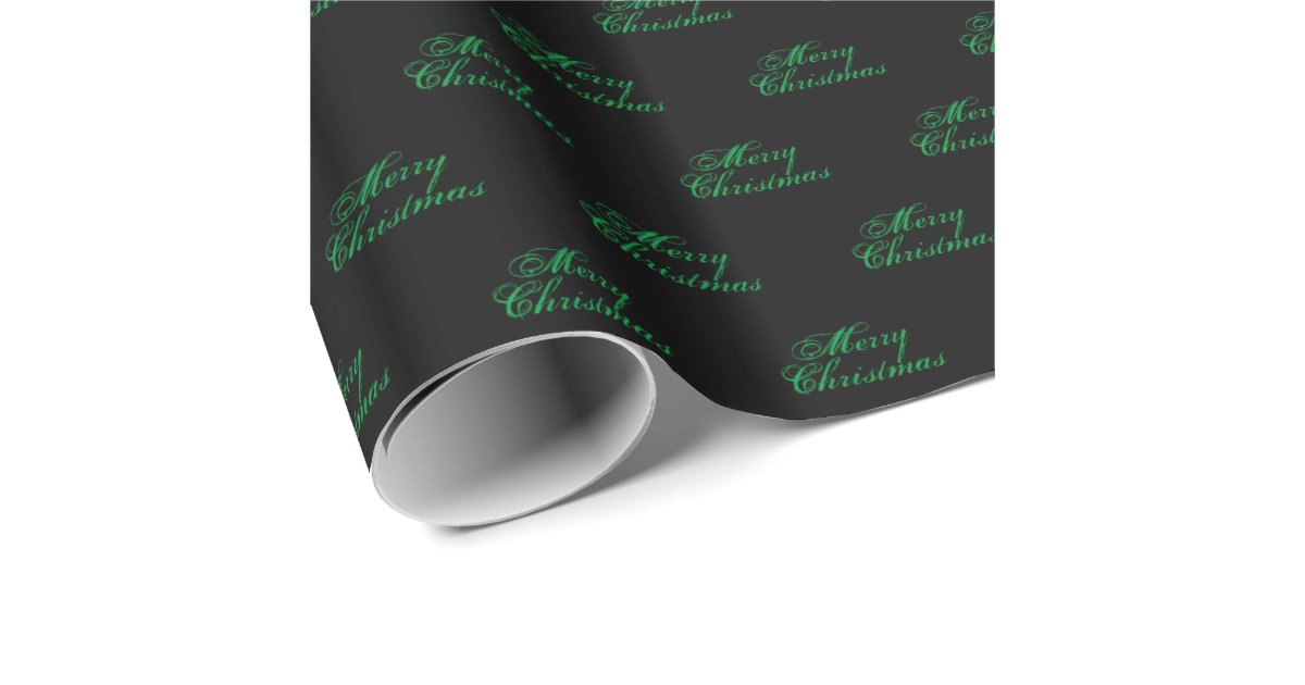 Kraft Rustic Merry Christmas Script Wrapping Paper