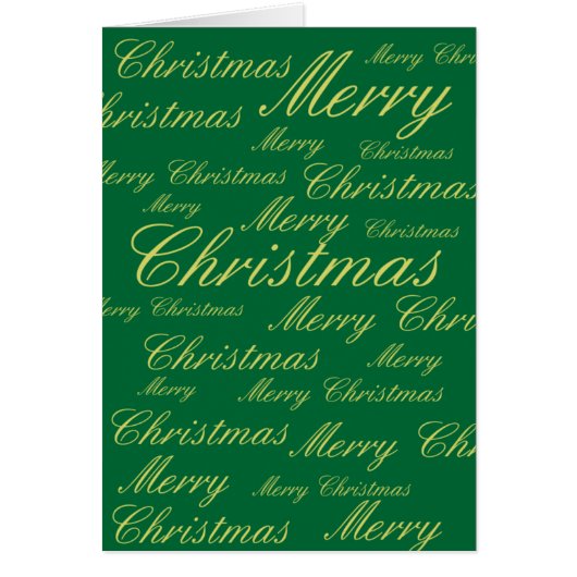 Merry Christmas Green Gold (Front)
