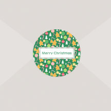 Merry Christmas Green Holiday Themed Design