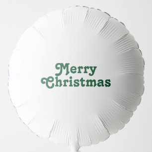 "Merry Christmas" - green letters - Balloon