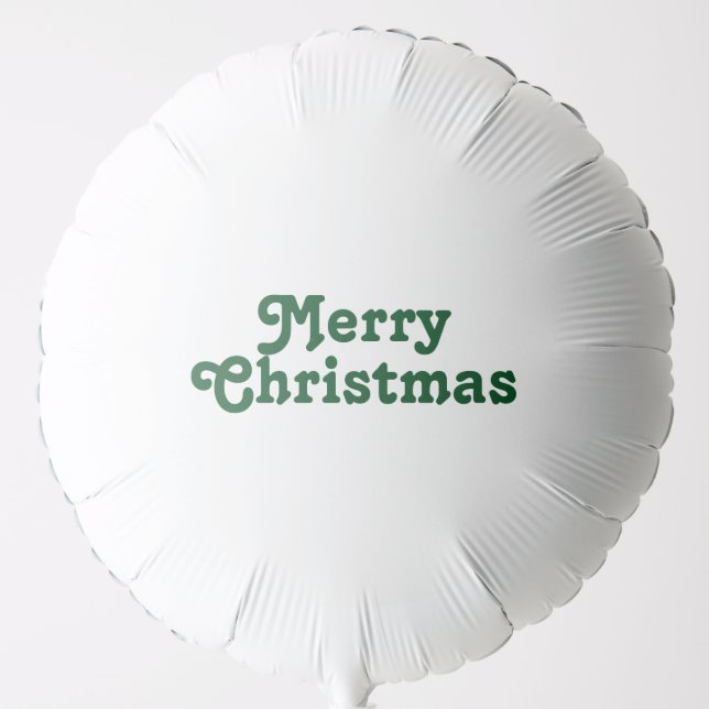 "Merry Christmas" - green letters - Balloon (Front)