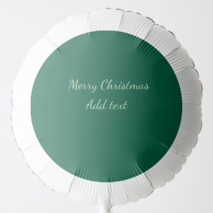 Merry Christmas green plain solo background holida Balloon