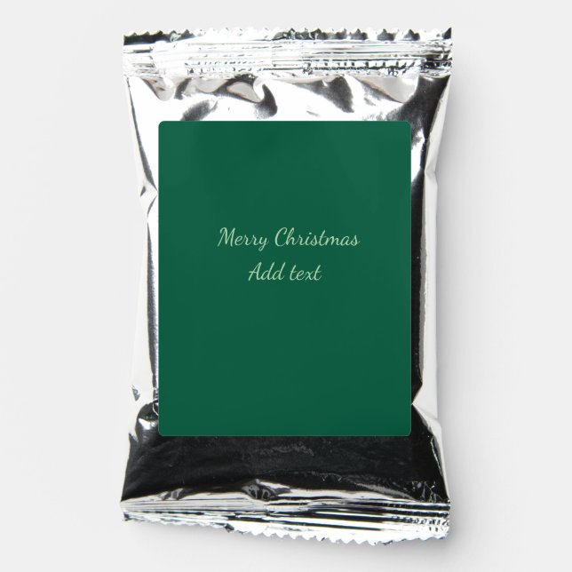 Merry Christmas green plain solo background holida Coffee Drink Mix (Front)