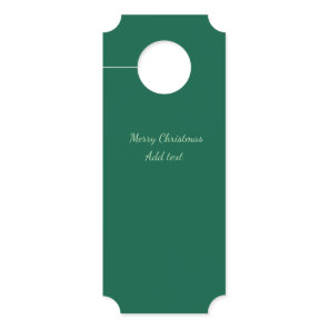 Merry Christmas green plain solo background holida Door Hanger