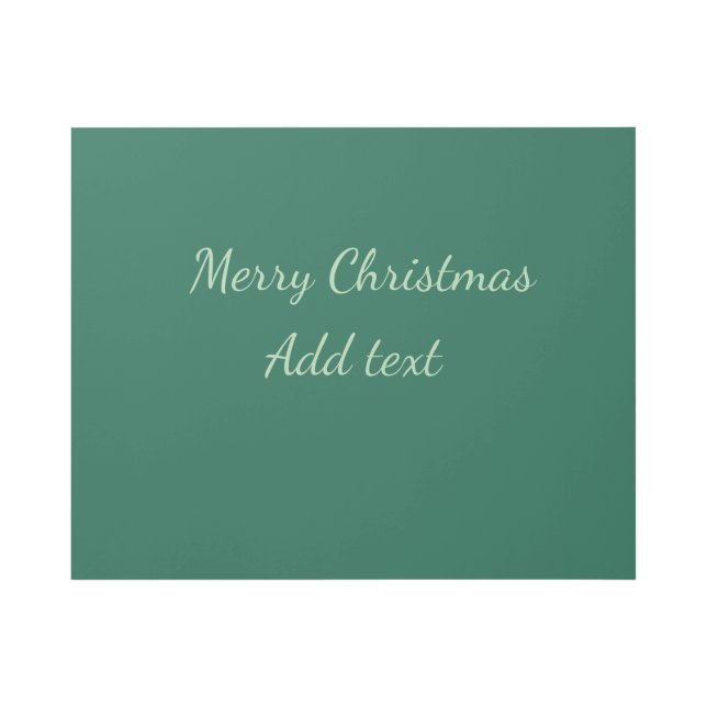 Merry Christmas green plain solo background holida Gallery Wrap (Front)