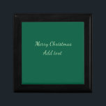 Merry Christmas green plain solo background holida Gift Box<br><div class="desc">Design</div>