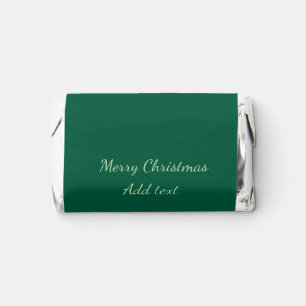Merry Christmas green plain solo background holida Hershey's Miniatures
