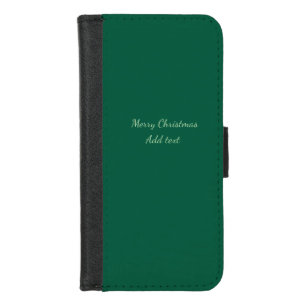 Merry Christmas green plain solo background holida iPhone 8/7 Wallet Case