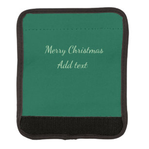 Merry Christmas green plain solo background holida Luggage Handle Wrap