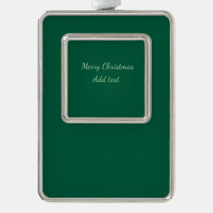 Merry Christmas green plain solo background holida Ornament