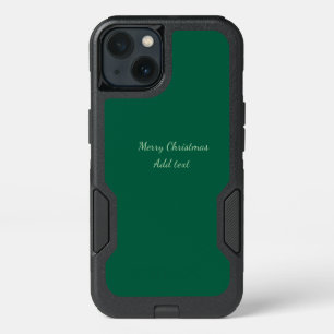 Merry Christmas green plain solo background holida iPhone 13 Case