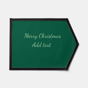 Merry Christmas green plain solo background holida Pennant