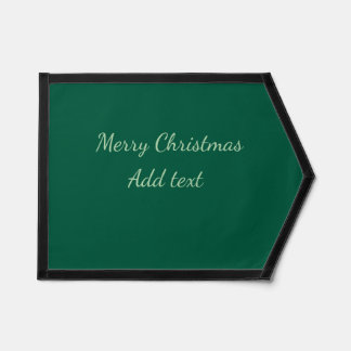 Merry Christmas green plain solo background holida Pennant