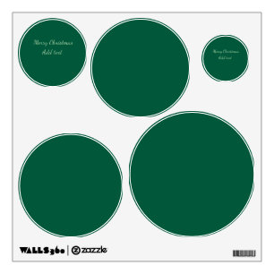Merry Christmas green plain solo background holida Wall Decal