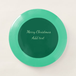 Merry Christmas green plain solo background holida Wham-O Frisbee