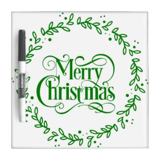 MERRY CHRISTMAS GREEN WREATH