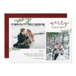 Merry Christmas | Greenery Branches 2 Photo Holiday Card Merry Christmas | Greenery Branches 2 Photo Holiday Card