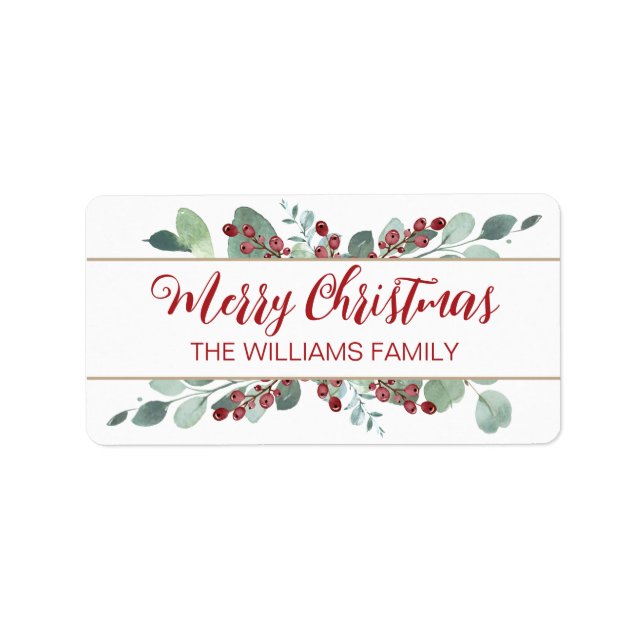 Merry Christmas Greenery CranBerries Gold Label (Front)