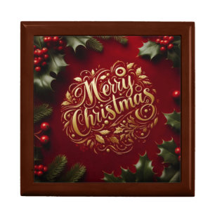 Merry Christmas greenery Gift Box