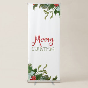 Merry Christmas greenery  Retractable Banner
