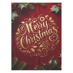 Merry Christmas greenery Tablecloth