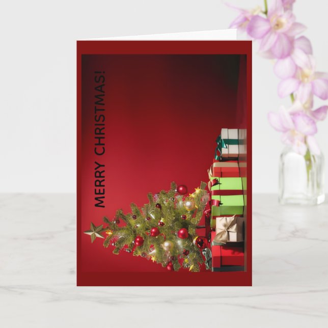 Merry Christmas Greeting Card (Orchid)