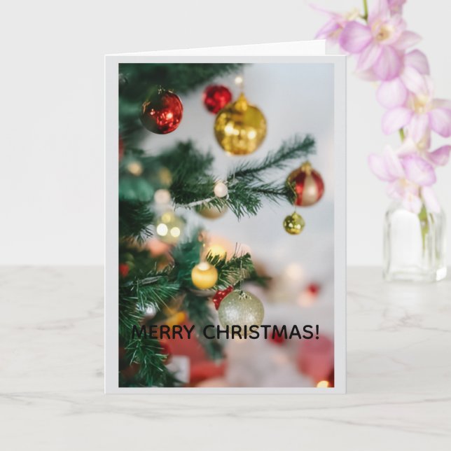 Merry Christmas Greeting Card (Orchid)