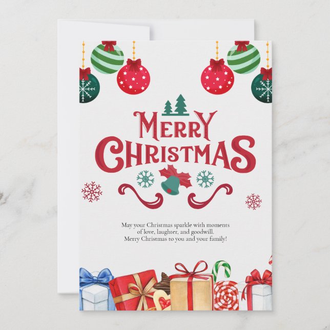 Merry Christmas Greeting Card (Front)