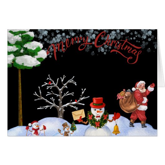 Merry Christmas greeting card (Front Horizontal)