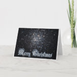 Merry Christmas Greeting Card<br><div class="desc">This breathtaking card features the image of a far distant star cluster.  On the back is full description of the image.  Inside is left blank for your personal message.  This card is available with an interior printed message  One of the Silverhawk Say It With Stars collection.</div>