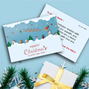 Merry Christmas Greeting Card Clean and Classic