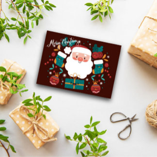 Merry Christmas Greeting Card Fun and Playful