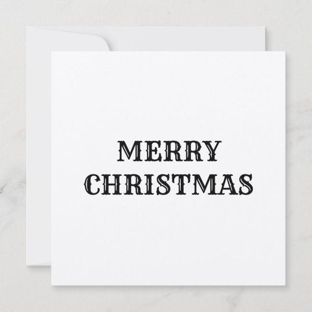 Merry Christmas Greeting Card - Kraft Colored Card (Front)