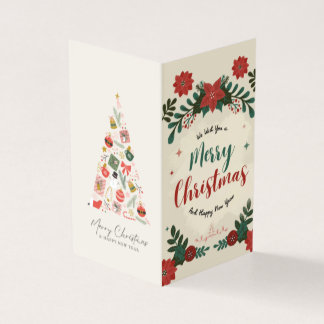 Merry Christmas Greeting Card Off-White Design