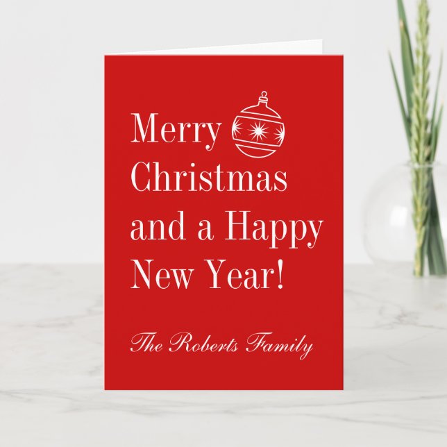 Merry Christmas greeting cards | personalized name (Front)