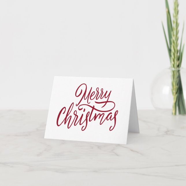 Merry Christmas Greeting-Family Video- Holiday Card (Front)
