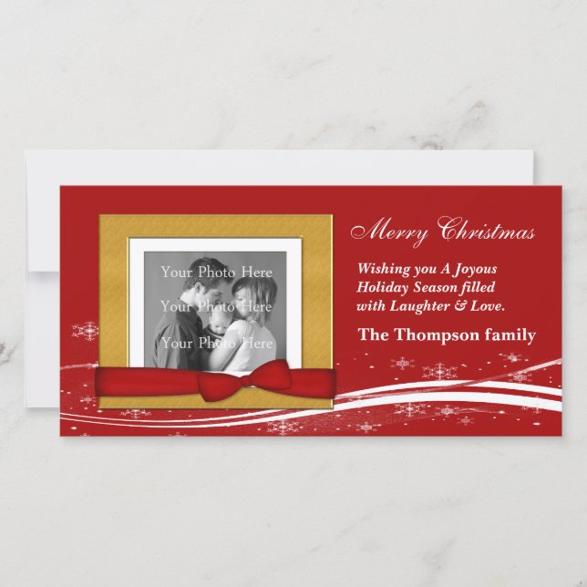 Merry Christmas Greeting Holiday Card (Front)